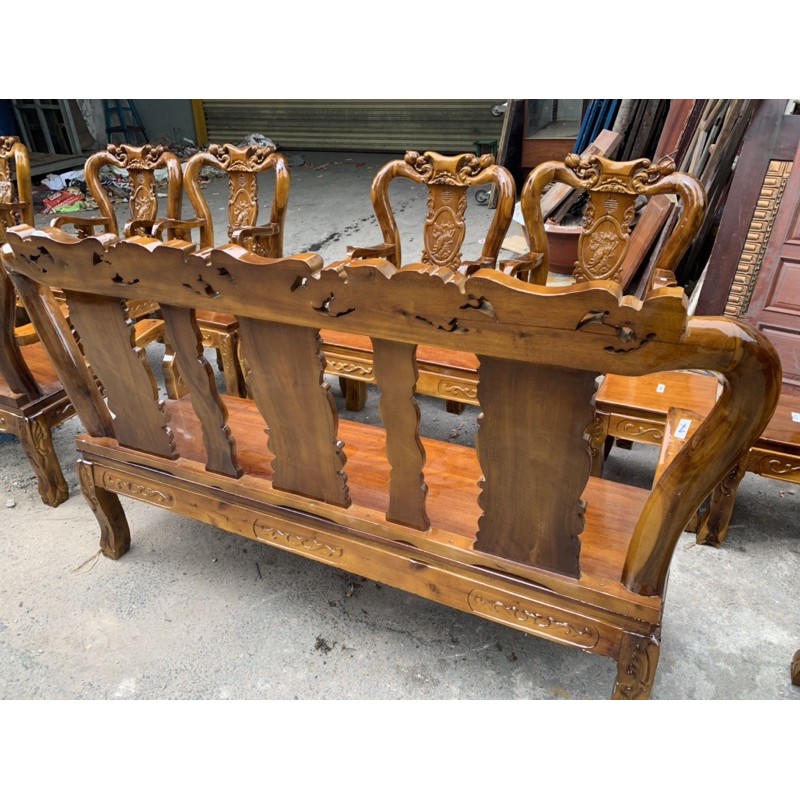 Bộ Salon gỗ 6 món gỗ Tràm Bông vàng