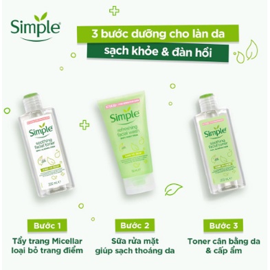 Combo Bộ Dưỡng Da Simple 3 Món