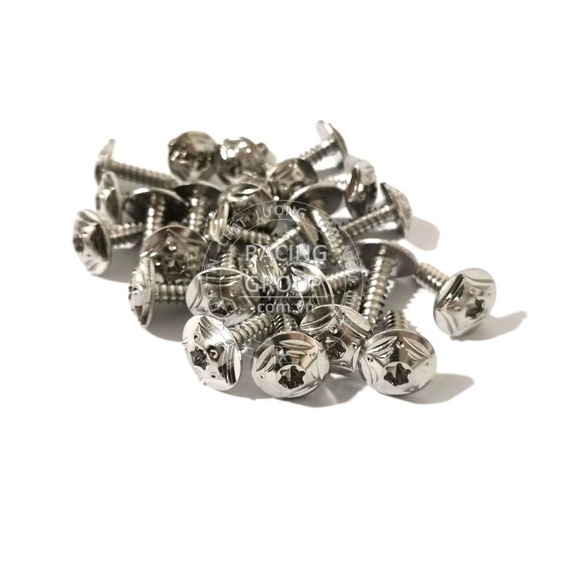 Ốc salaya 5li xoắn cho Vario, Sirius, Wave, AB, Winner, Exciter ,…gắn dàn áo inox 304 kèm lông đền Kitaco theo phân loại