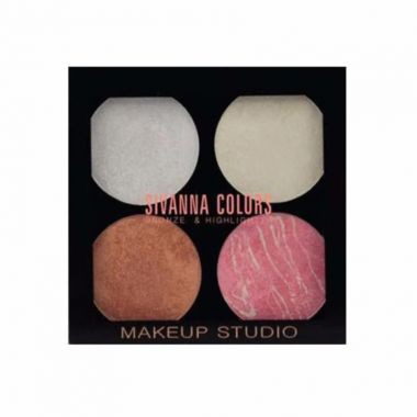 Set Phấn Tạo Khối + Bắt Sáng 4 ô SIVANNA COLORS Bronze & Highlighter | BigBuy360 - bigbuy360.vn