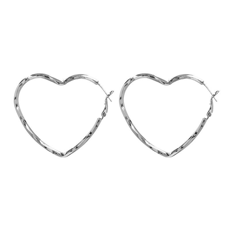 Khuyên Tai Hình Trái Tim Đơn Giản Thời Trang Hàn Quốc