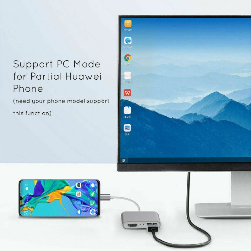 Bộ Chuyển Đổi HUB HDMI 4K Hai Đầu Type C Sang HDMI 2 Trong 1 Cho Macbook Laptop Điện Thoại