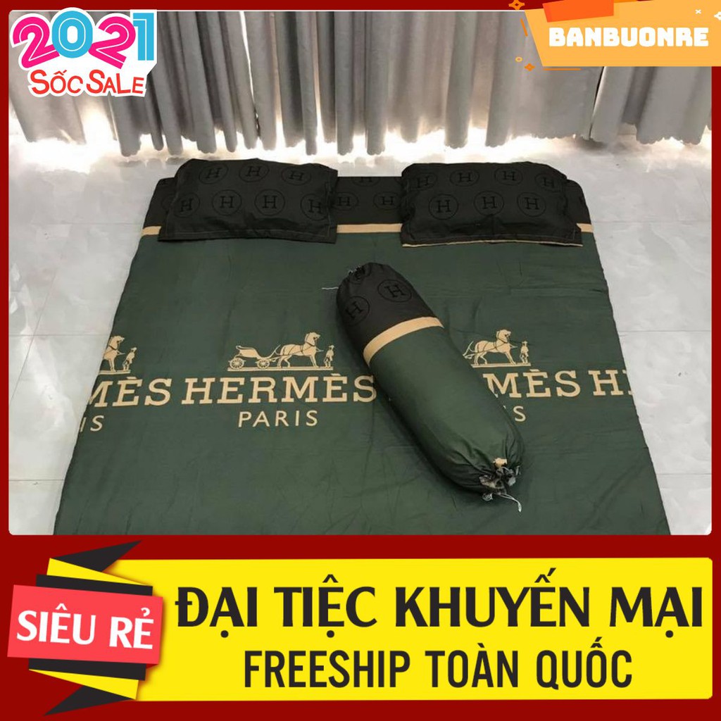 [Giá hủy diệt]Combo 4 món ga gối kèm vỏ ôm phong cách hàn quốc[được chọn mẫu) HM ngựa xanh ngọc