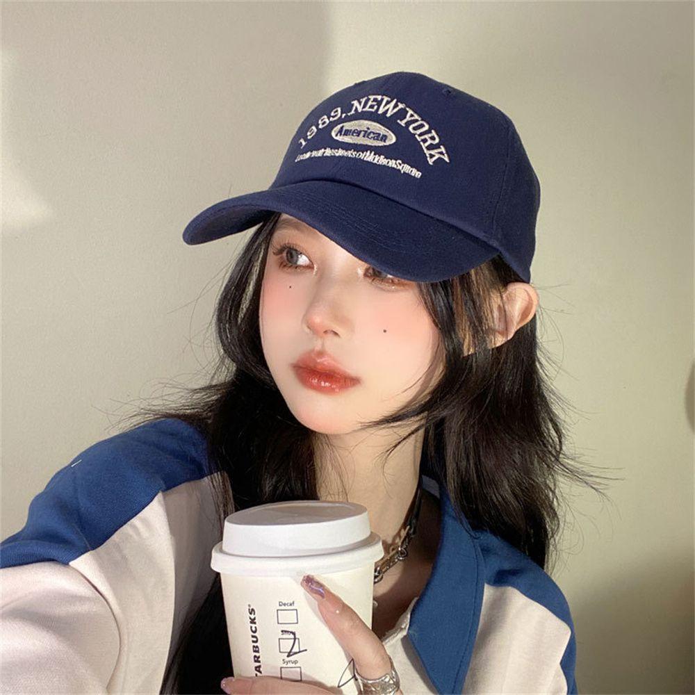 BEAUTY Mũ Lưỡi Trai Thêu Chữ Chất Liệu Cotton