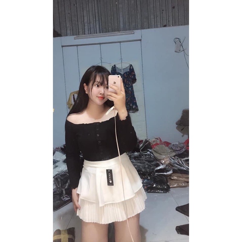 CHÂN VÁY XẾP LI cạp cao khoá kéo BIGSIZE: 55-90kg (có size)