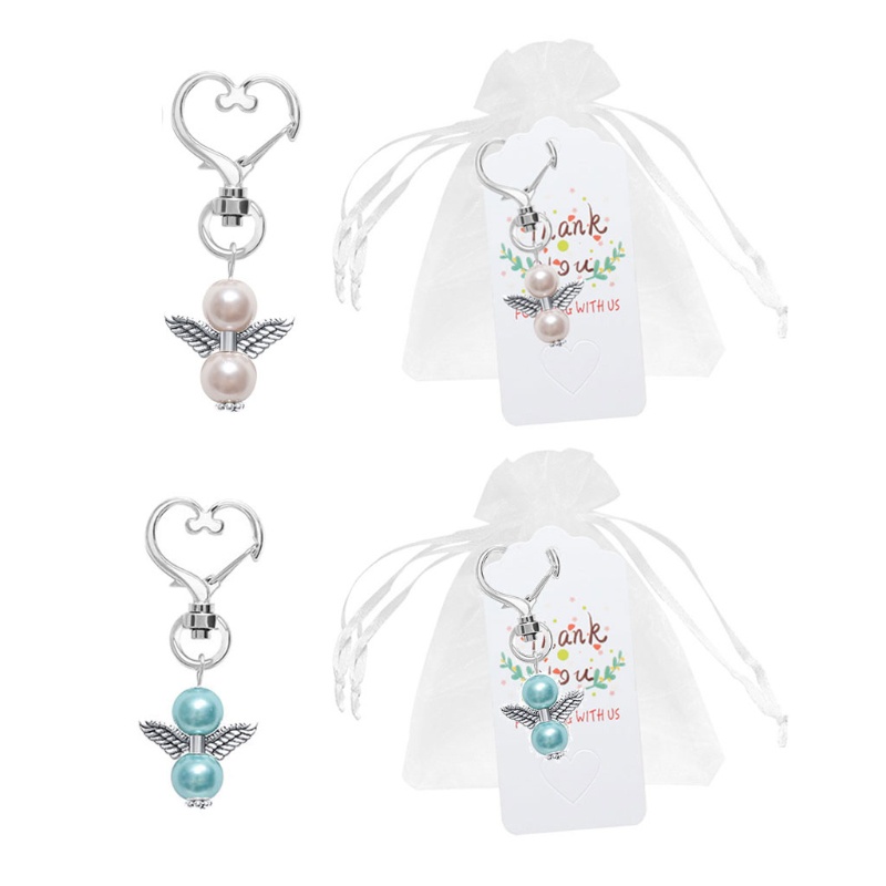 Búp Bê Thiên Thần Đính Ngọc Trai Giả Bằng Hợp Kim Dễ Thương Treo Cây Thông Trang Trí