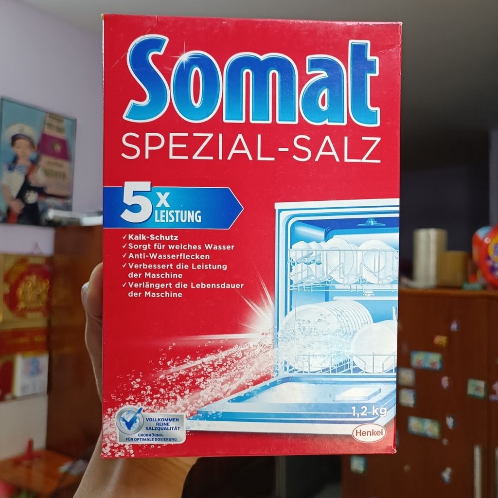 Muối xử lý nước Somat 1.2kg - Xử lý nước cứng, hạn chế đóng cặn máy