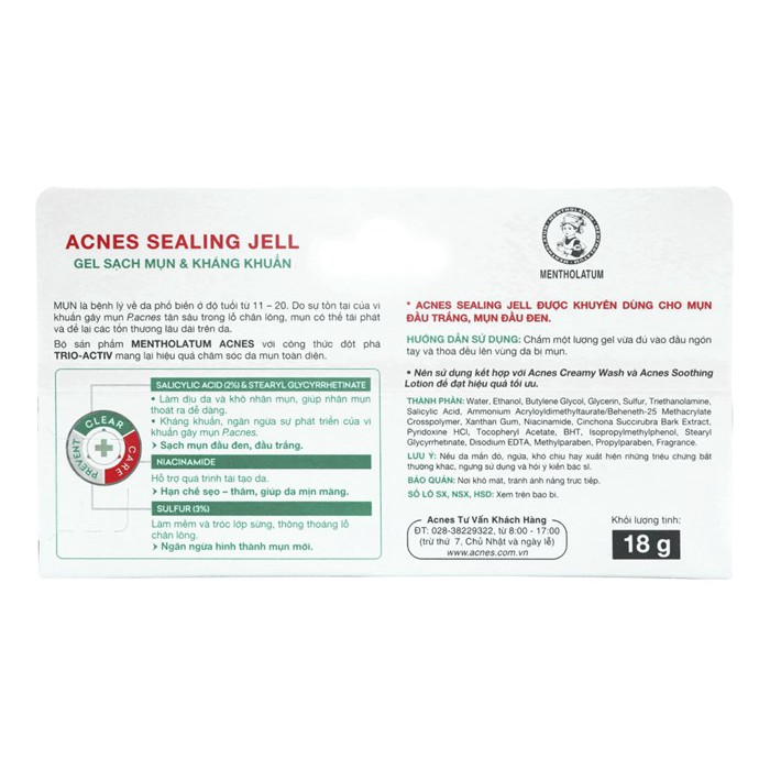 ACNES SEALING JELL-GEL NGỪA MỤN,KHÁNG KHUẨN