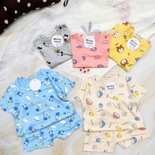 Bộ quần áo thun lạnh minky mom micky cho bé trai bé gái từ 0 đến 3 tuổi