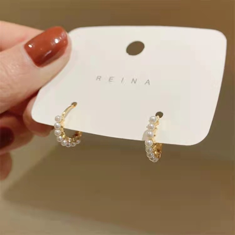 hoa tai ngọc trai nhỏ đơn giản thời trang phong cách hàn quốc