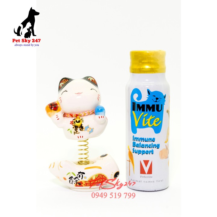 Thực Phẩm Chức Năng Immu Vite Tăng Hệ Miễn Dịch Và Da Lông Trên Chó, Mèo Chai 50ml