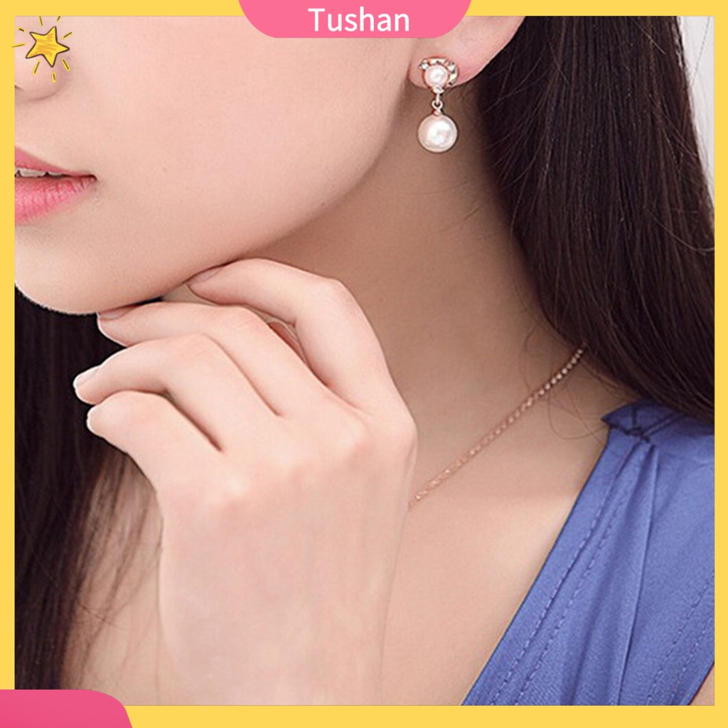 Khuyên tai nữ đính ngọc thời trang