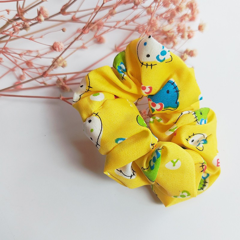 Combo 5 dây buộc tóc Scrunchies họa tiết dễ thương, scrunchies hoa nhí cute , tuichuompuha