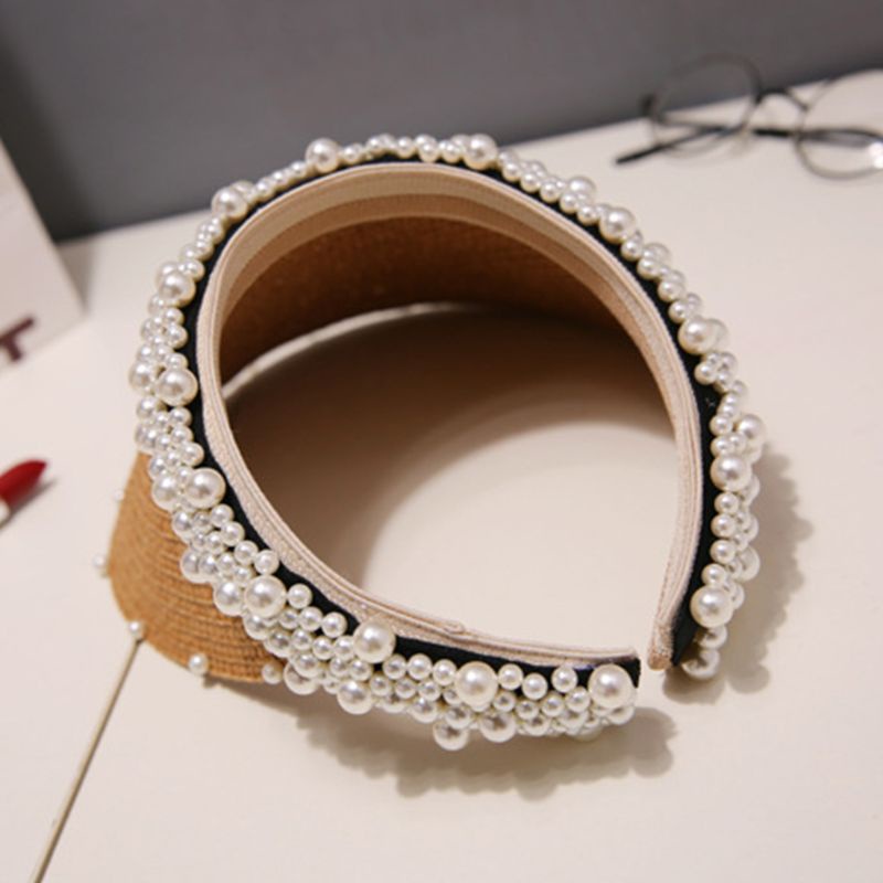 Mũ Lưỡi Trai Hở Chóp Đính Hạt Ngọc Trai Giả Nhiều Hàng Thời Trang Đi Biển Mùa Hè Cho Bạn Gái