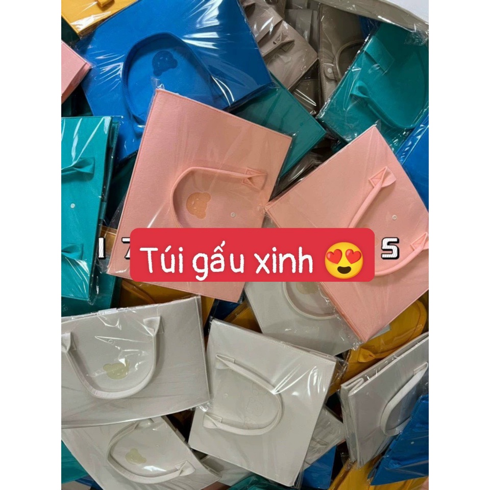 Túi Xách Tote Nữ Công Sở Đi Làm Phong Cách Ulzzang Cỡ Lớn Hình Con Gấu Xinh Đi Chơi