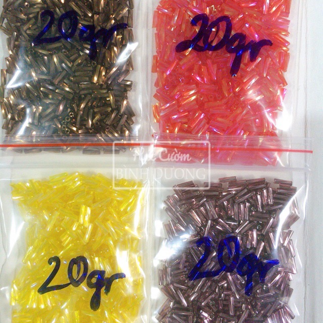550 Hạt ỐNG xoắn hàng đẹp trang trí khoảng 20gr