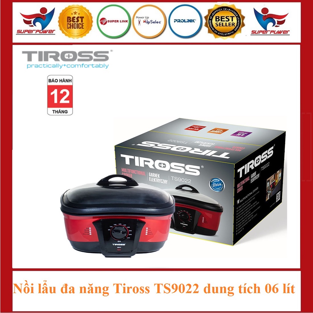 [Mã 254ELSALE giảm 7% đơn 300K] Nồi đa năng Tiross TS9022 dung tích 06 lít