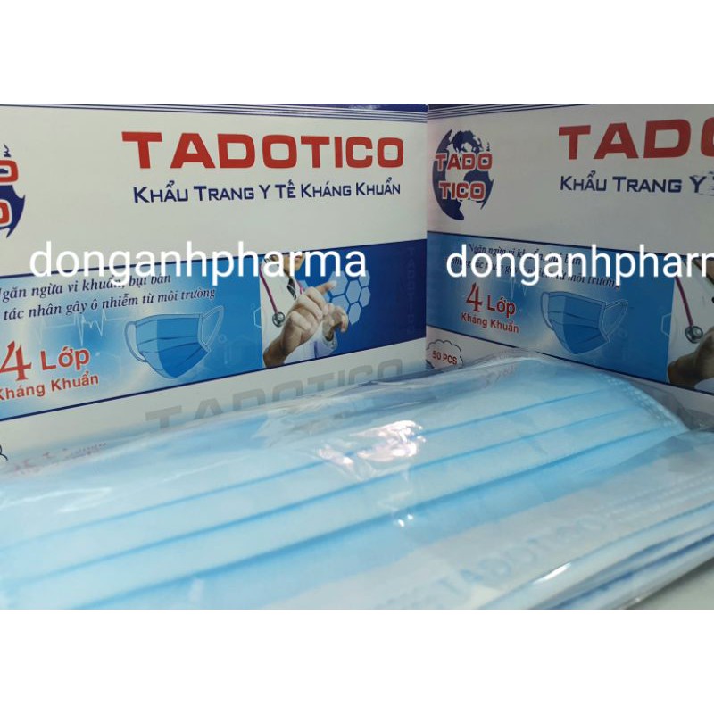 Khẩu trang y tế 4 lớp kháng khuẩn Tadotico (bịch 10m) - Đông Anh Pharmart