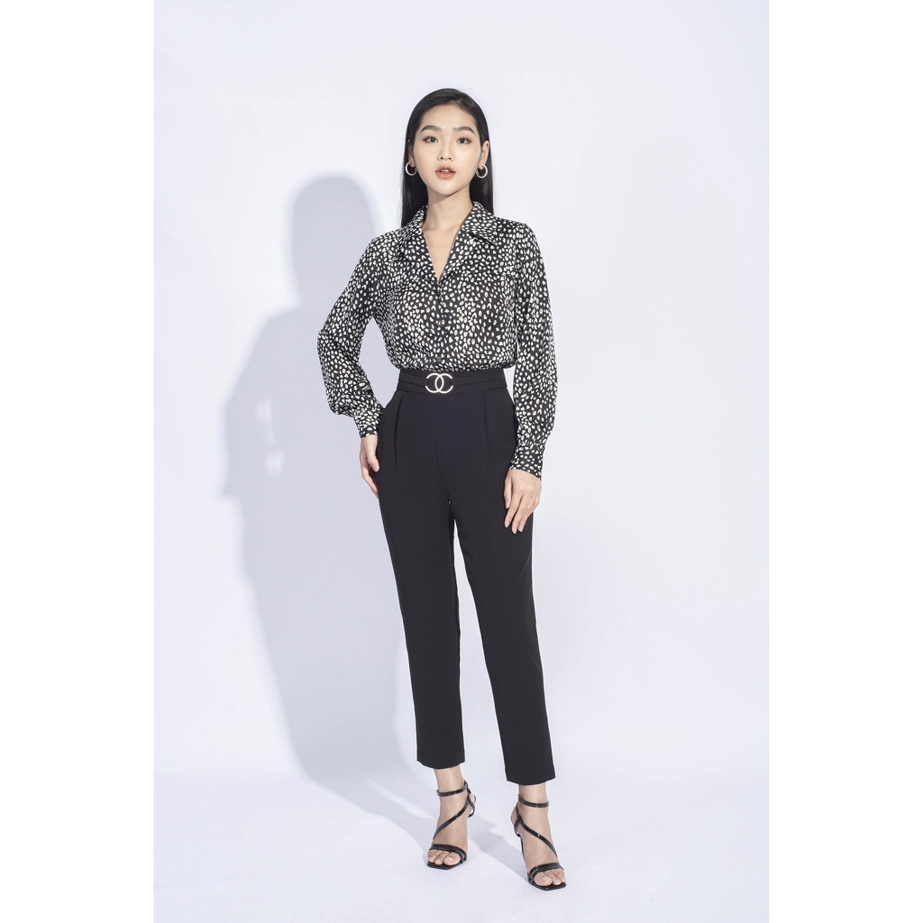 Áo sơ mi cổ vest, dài tay, họa tiết MMOutfit M-AO000421167