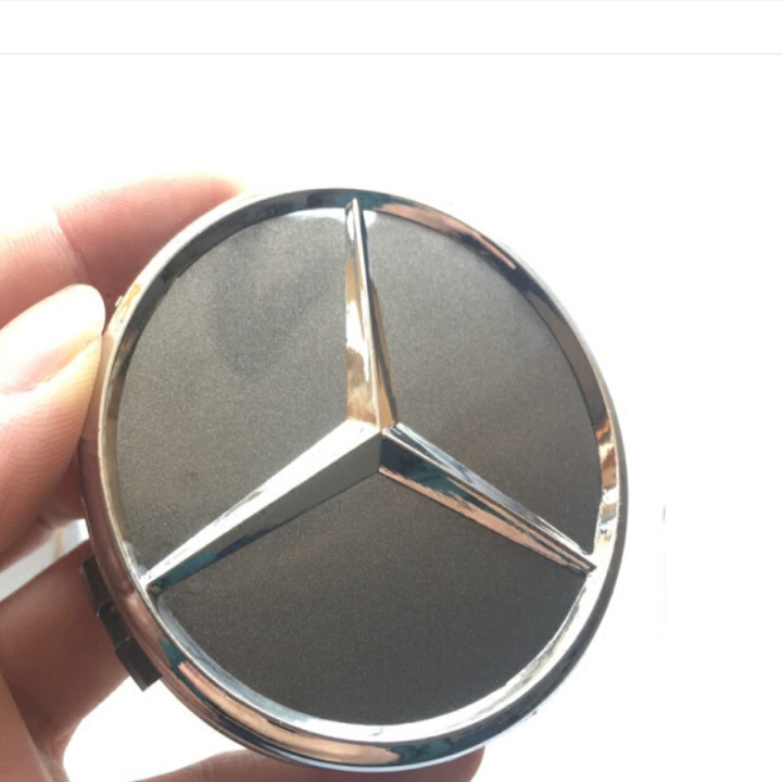 Biểu tượng logo Mercedes Benz chụp mâm, vành, bánh xe ô tô đường kính 75MM/ Mã sản phẩm BENZ75