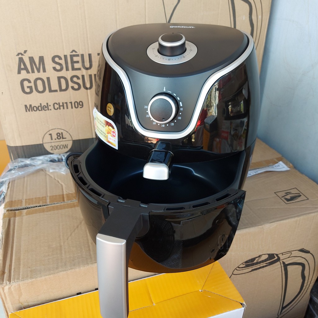 Nồi chiên không dầu 4.5 lít CQ1502 Goldsun hàng chính hãng, chống dính cao cấp, thiết kế thông minh bảo hành 12 tháng
