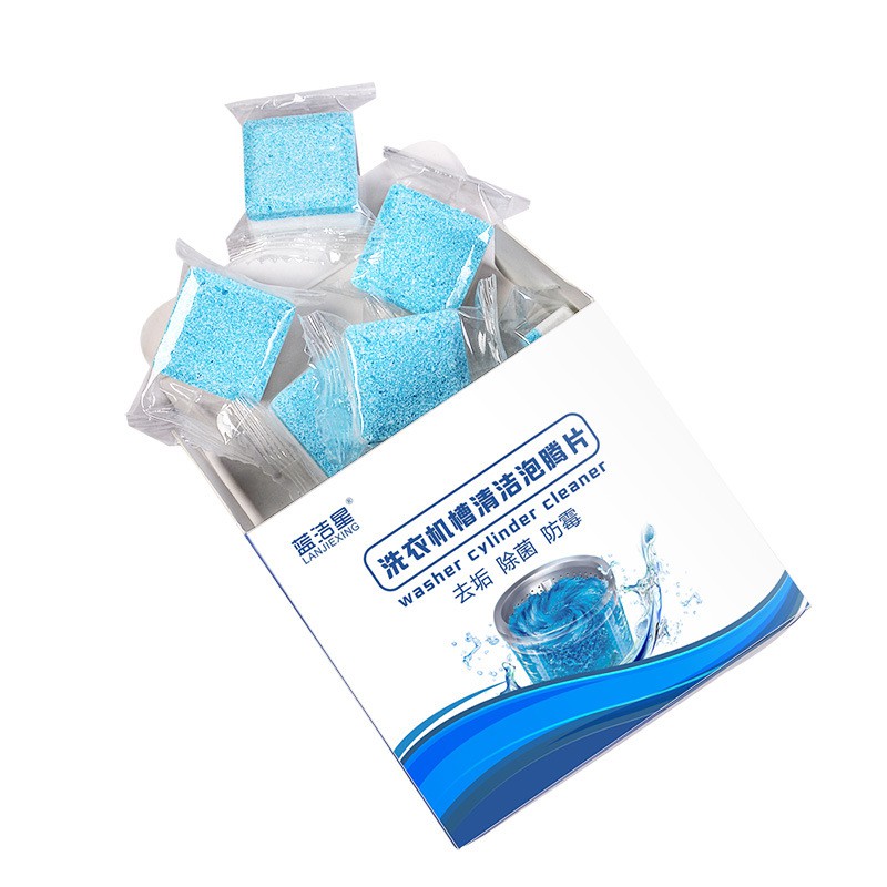 Hộp 12 Viên Tẩy Vệ Sinh Lồng Máy Giặt Mới Diệt Khuẩn, Khử Mùi, Đánh Tan Mọi Vết bẩn NC36