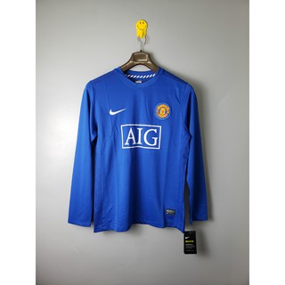 07-08 Manchester United Away Long Tay áo Retro Bóng đá Jersey