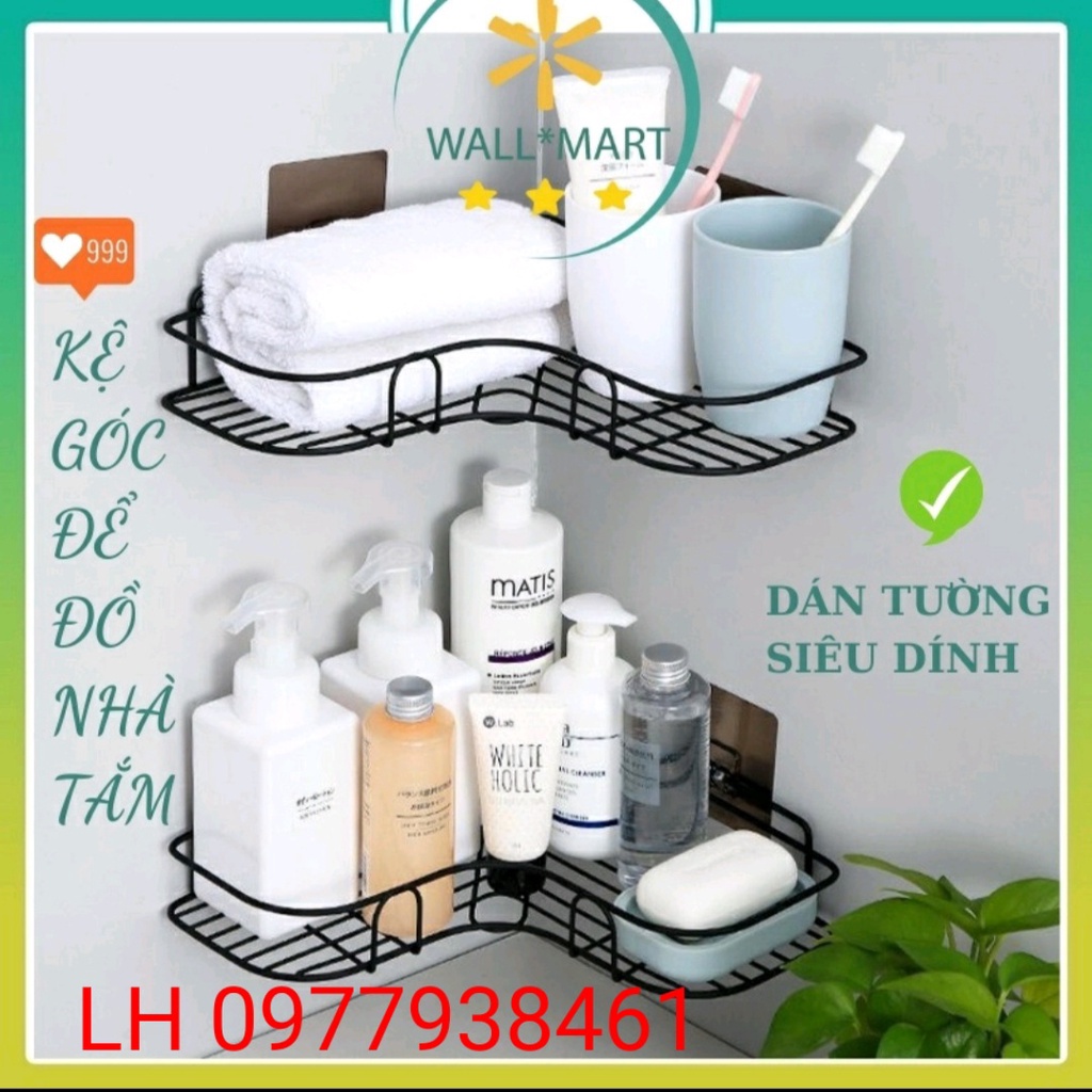 Kệ góc nhà tắm dán tường , Kệ góc treo tường đa năng tiện lợi