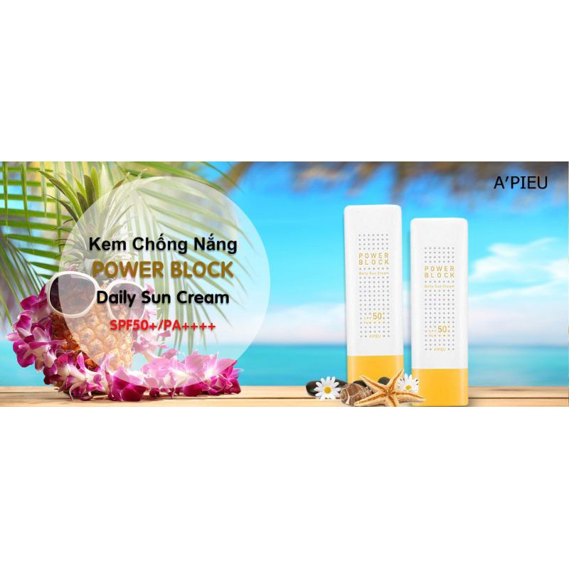 Kem chống nắng A’pieu- Power Block SPF50+ PA++++