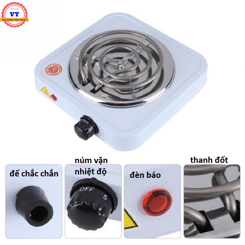 Bếp hơ lá trầu cho bé, hơ mặt cho mẹ -Bếp điện mini 1000w 🔥𝑩𝒂̉𝒐 𝒉𝒂̀𝒏𝒉 6 𝒕𝒉𝒂́𝒏𝒈🔥 Bếp điện mini không kén nồi