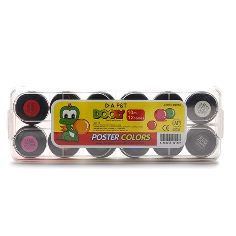 Màu Vẽ Hộp Nhựa 12 Màu Hàn Quốc D.A Gstar 10ml 12 Colors