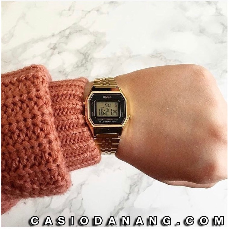 Đồng hồ nữ dây kim loại Casio chính hãng Anh Khuê LA680WGA-1DF (28mm)