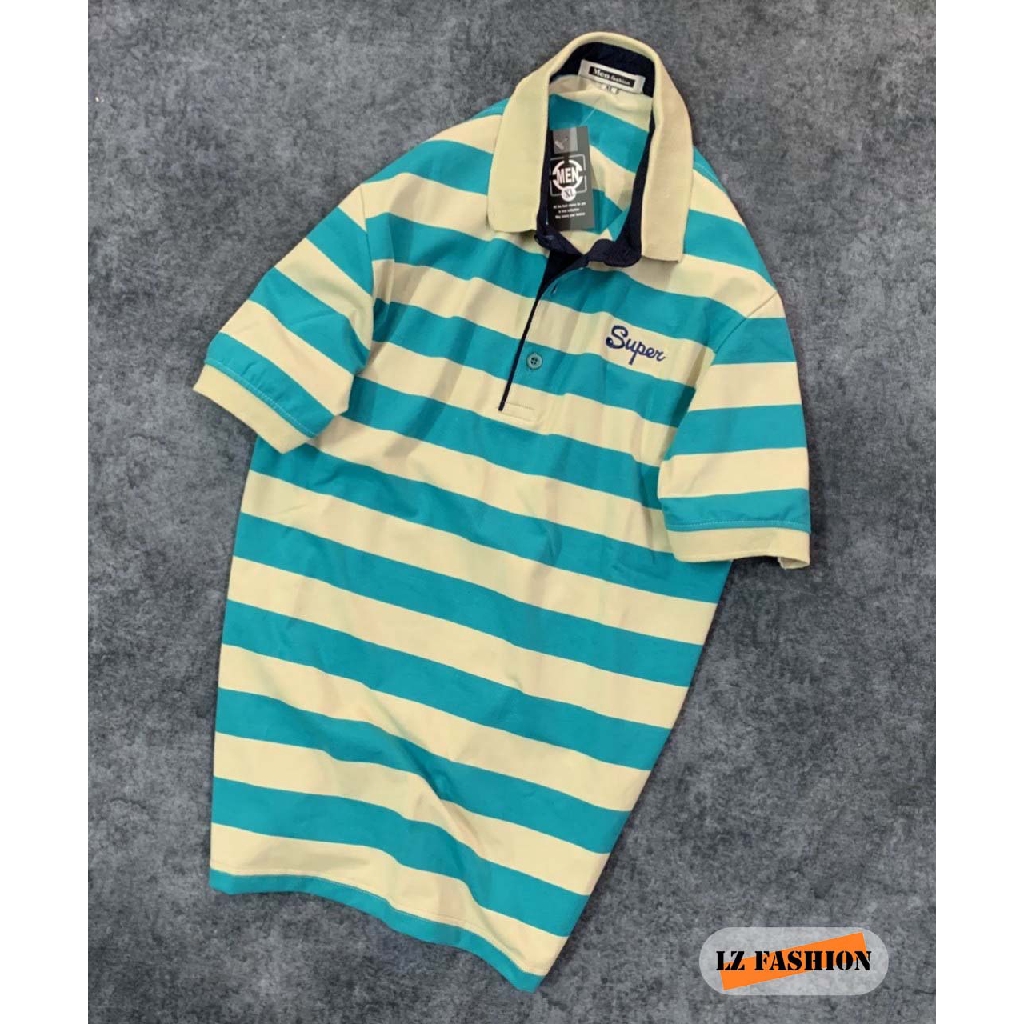 Áo thun nam cổ bẻ sọc thời trang phong cách cao cấp - PS021 | BigBuy360 - bigbuy360.vn