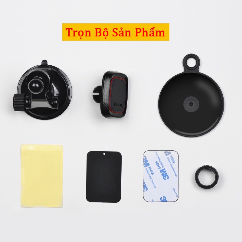 Giá Đỡ Điện Thoại Nam Chân trên xe hơi Hoco CA28 dùng ô tô với chân đế gắn mọi bề mặt, lực hút siêu chắc.