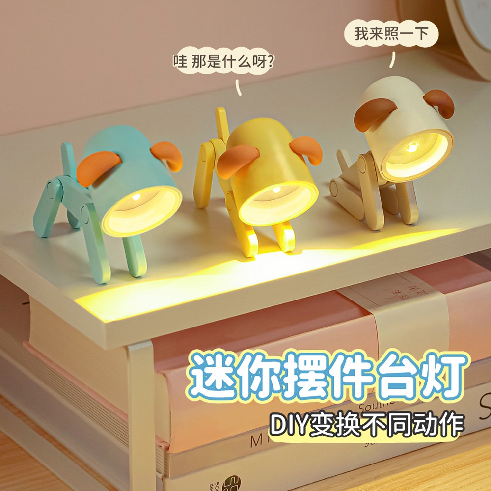 Giá Đỡ Điện Thoại Kiêm Đèn Ngủ led Hình Chú Cún Nhỏ Dễ Thương