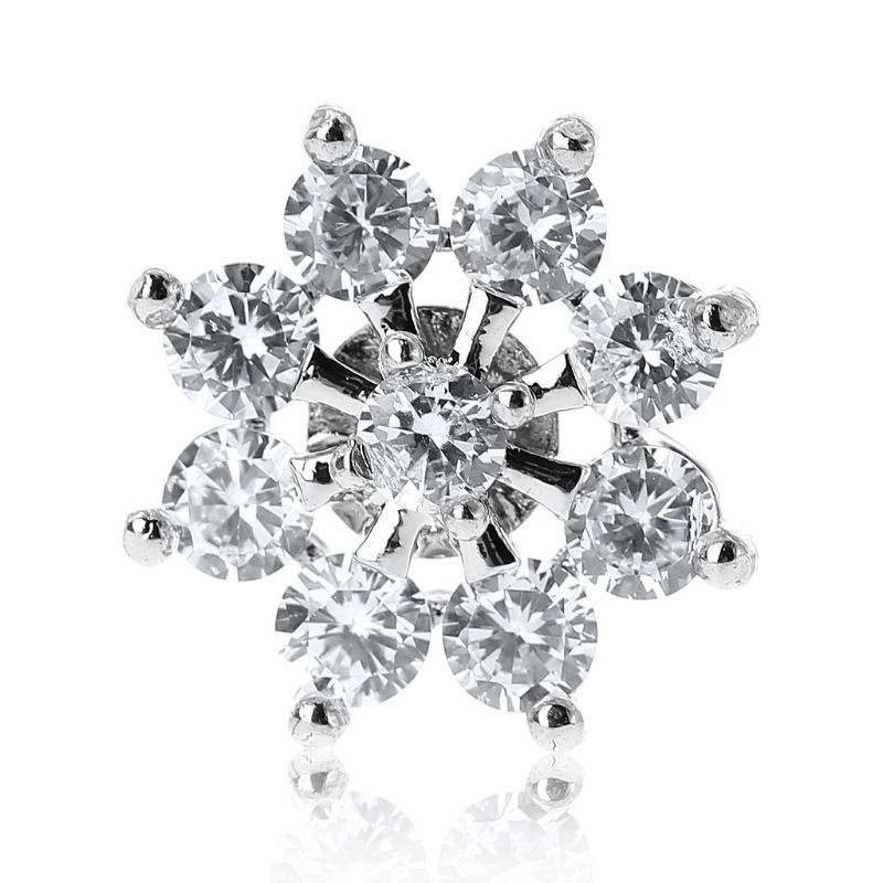 1 Nút Trang Trí Hình Vương Miện Tròn Lấp Lánh 14mm