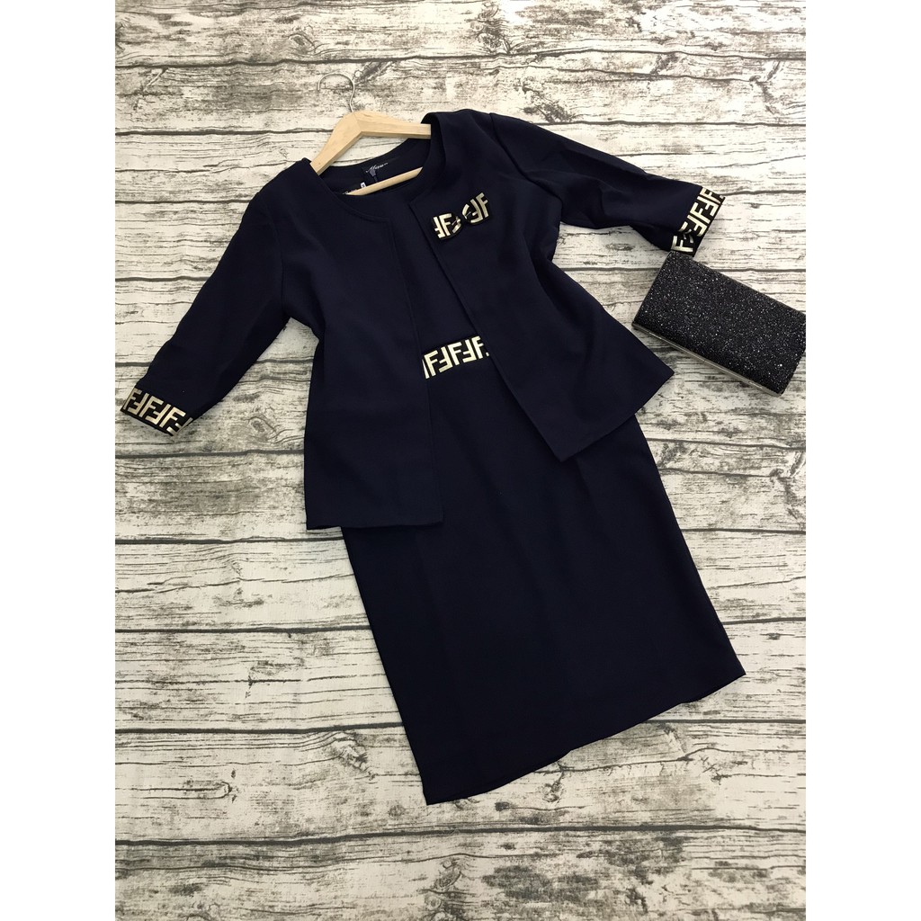 SET BỘ VEST CÔNG SỞ ÁO VEST KÈM ĐẦM THIẾT KẾ CAO CẤP CÓ TÚI | BigBuy360 - bigbuy360.vn