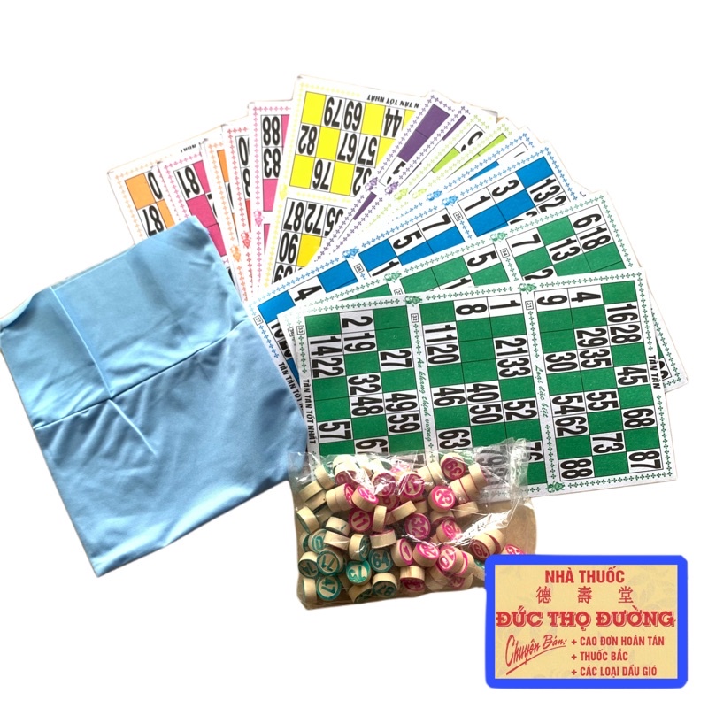 Bộ Trò Chơi Kêu Lô Tô 90 số bằng gỗ và giấy - Lô Tô