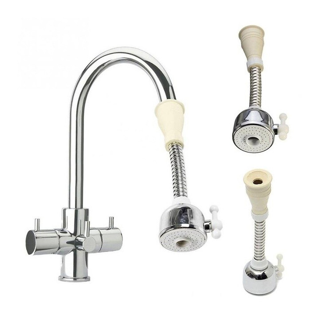 Vòi Sen Tăng Áp Đầu Vòi Nối Tăng Áp Bồn Rửa Bát Xoay 360 Độ