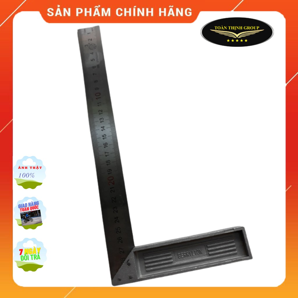 Thước Đo Góc Vuông Hiệu BERRYLION Chính Hãng - Nhiều Kích Cỡ 25cm, 30cm, 50cm - Ke Góc Vuông - Ê Ke Góc