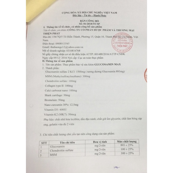 GLUCOSAMIN MAX Hỗ Trợ Giảm Đau Nhức Khớp, Tái Tạo Mô Sụn Khớp, Tăng Dịch Khớp Giúp Khớp Hoạt Động Linh Hoạt