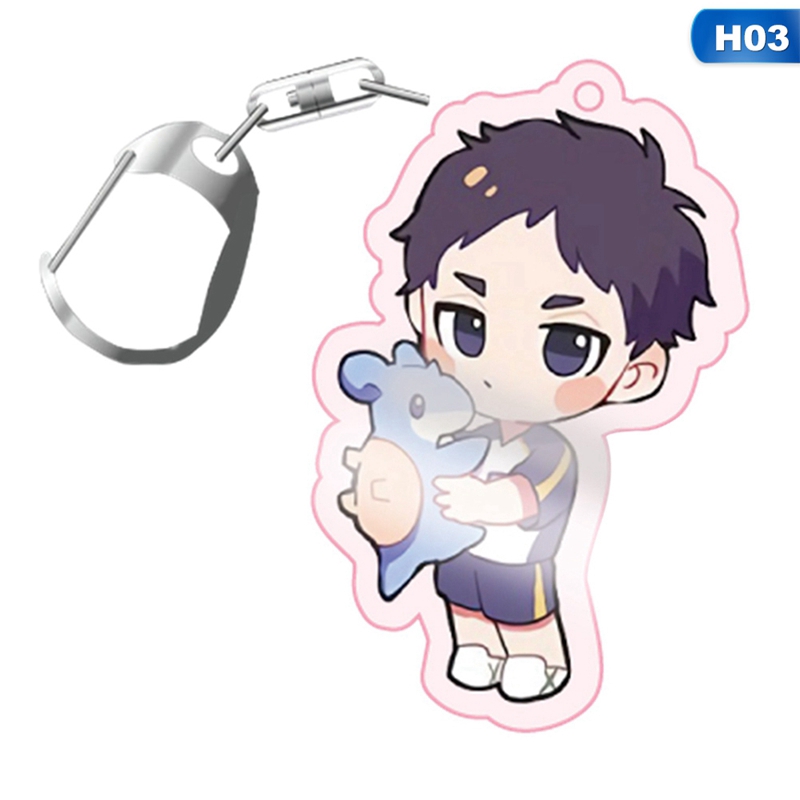 flowersqueen Móc Khóa Gắn Hình Các Nhân Vật Hoạt Hình Bóng Chuyền Haikyuu!!