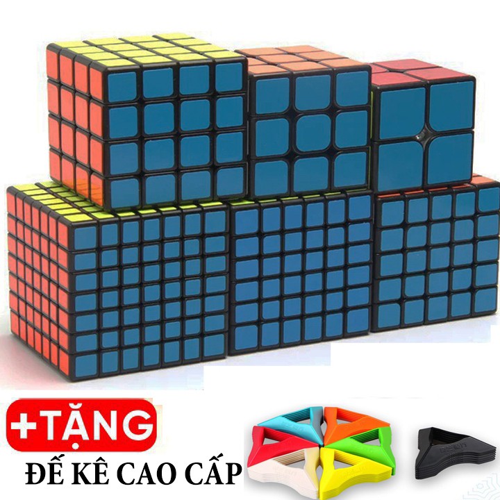 Rubik 2x2x2, 3x3x3, 4x4x4, 5x5x5, 6x6x6, 7x7x7 - Rubik Magic Cube Viền Đen Cao Cấp