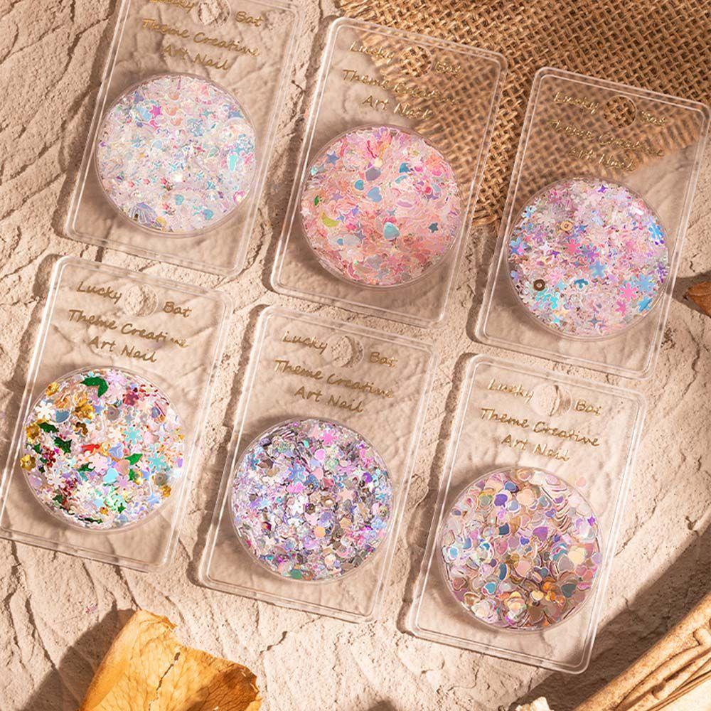 QQMALL Miếng Dán Trang Trí Móng Tay 3D Hình Hoa Tuyết Thời Trang