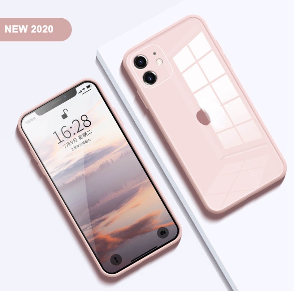 Ốp lưng cứng mặt kính cường lực bảo vệ camera cho IPhone 11 pro X XR XS MAX 6Plus 7plus 8plus 6 7 8 Plus | BigBuy360 - bigbuy360.vn