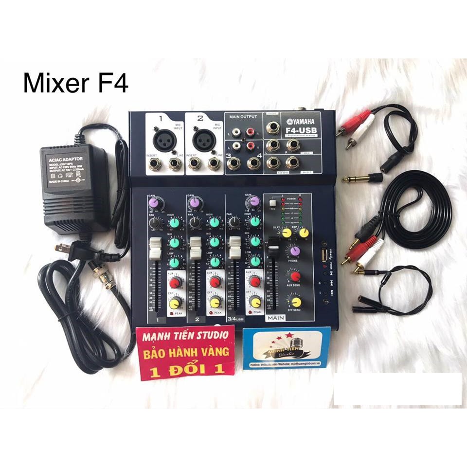 TRỌN BỘ COMBO BM900 + MIXER F4 YAMAHA + FULL PHỤ KIỆN