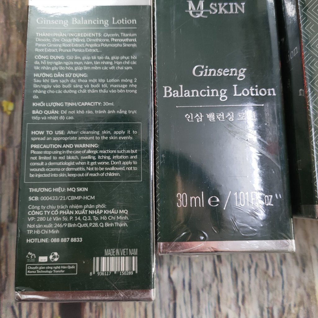 Kem BB nhân sâm tái tạo da MQ Skin Ginseng Balancing Lotion 30ml