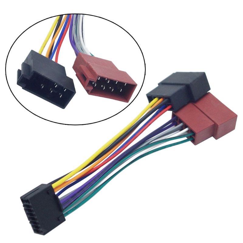 Dây Cáp Kết Nối ISO 16 Pin Cho Radio Xe Hơi