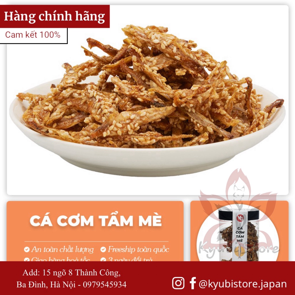 [VN xuất khẩu] Cá cơm tẩm mè ăn liền thơm giòn đặc sản miền trung Phan Thiết không tẩm gia vị ăn kèm với cơm và đồ uống