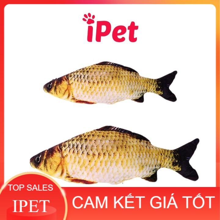 Cá Nhồi Bông Catnip Hình Cá Chép (Có Dây Kéo) - iPet Shop